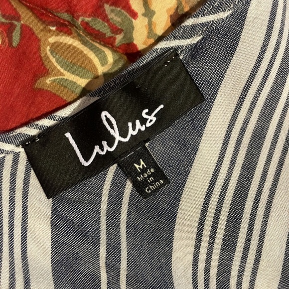 Ponte Marie Blue & White Stripe Wrap Dress EUC - Picture 6 of 8